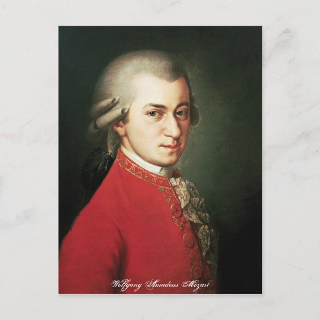 Postal Postcard de Wolfgang Amadeus Mozart (Anverso)