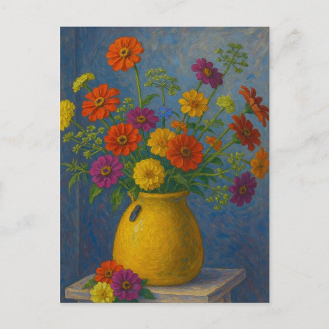 Postal Postcard de Zinnia (Anverso)