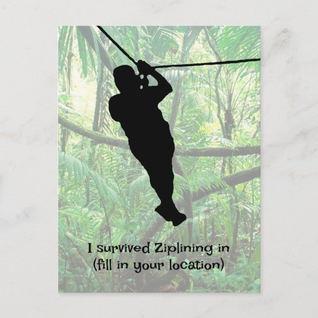 Postal Postcard de Zipline (Anverso)