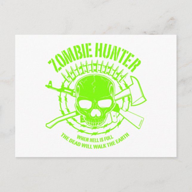 Postal Postcard de zombie Hunter (Anverso)