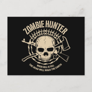 Postal Postcard de zombie Hunter