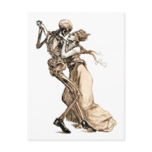Postcard del baile con la muerte