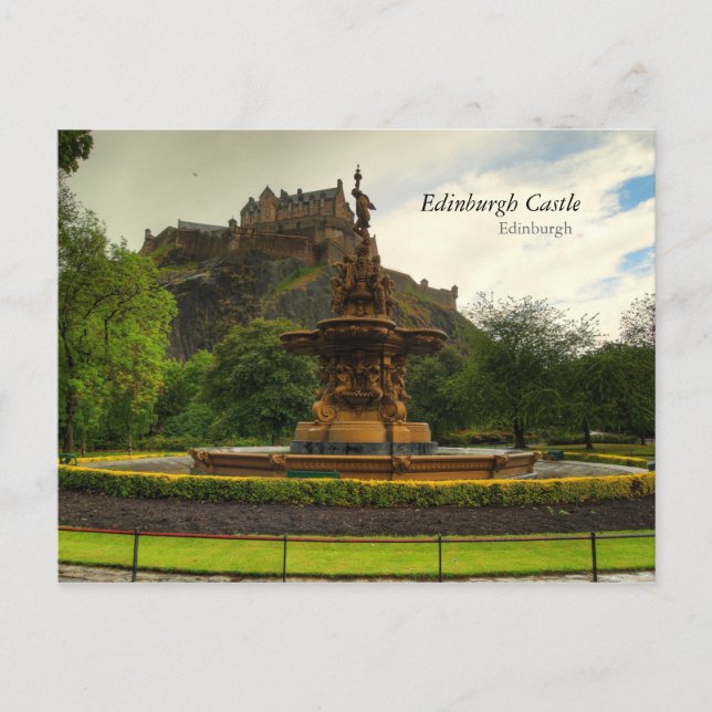 Postal Postcard del castillo de Edimburgo (Anverso)