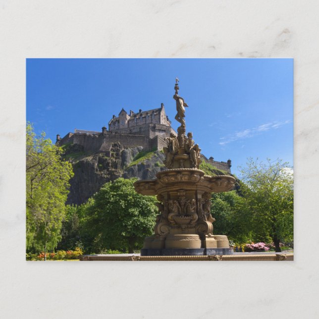 Postal Postcard del castillo de Edimburgo (Anverso)