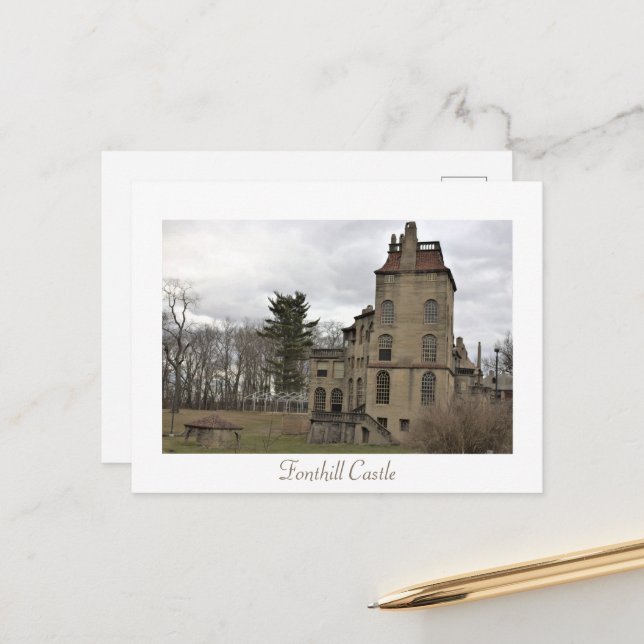 Postal Postcard del castillo de Fonthill (Anverso/Reverso In Situ)