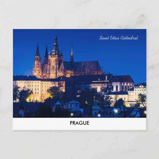 Postal Postcard del castillo de Praga (Anverso)