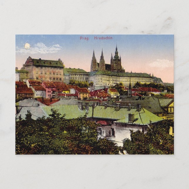 Postal Postcard del castillo de Praga (Anverso)