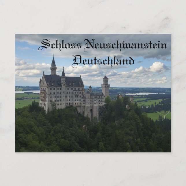 Postal Postcard del castillo de Schloss Neuschwanstein (Anverso)