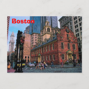 Postal Postcard del centro de Boston