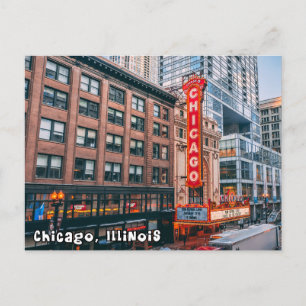 Postal Postcard del centro de Chicago Illinois