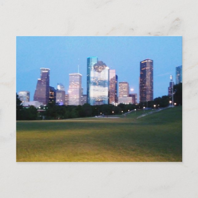 Postal Postcard del centro de Houston (Anverso)