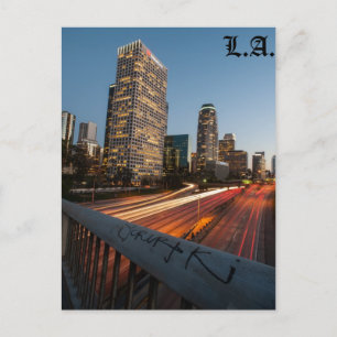 Postal Postcard del centro de Los Ángeles