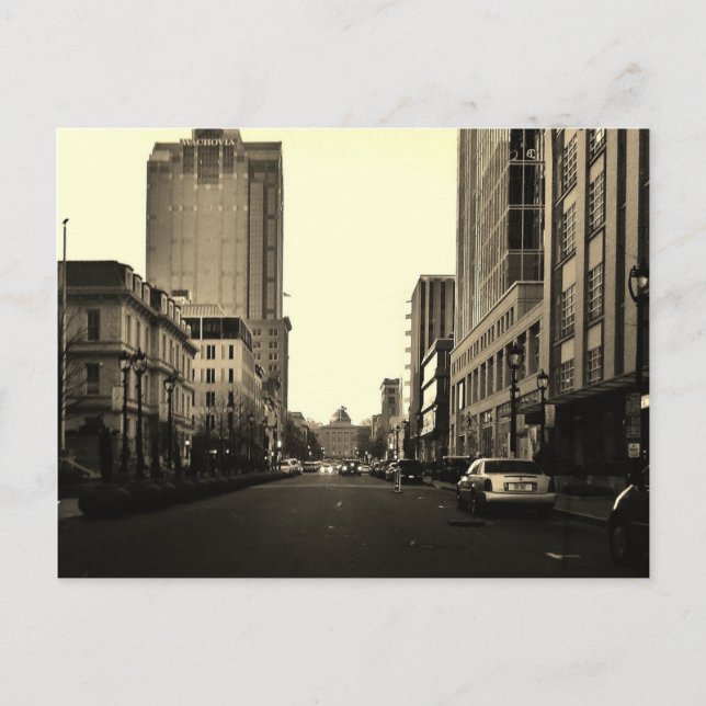 Postal Postcard del centro de Raleigh (Anverso)