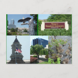 Postal Postcard del Centro de Stamford