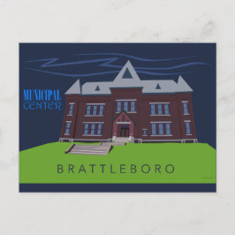 Postal Postcard del Centro Municipal de Brattleboro