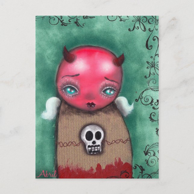 Postal Postcard del Chica del diablo (Anverso)