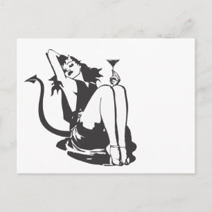Postal Postcard del Chica del diablo