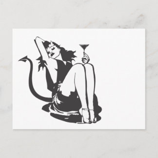 Postal Postcard del Chica del diablo