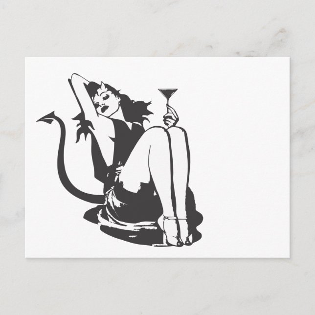 Postal Postcard del Chica del diablo (Anverso)