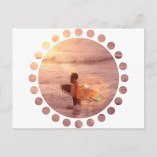 Postal Postcard del Chica surfista