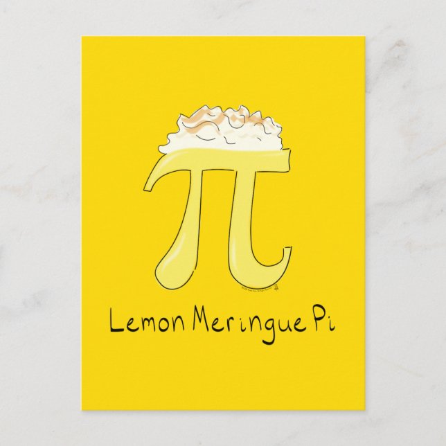 Postal Postcard del Día de la Matemática de Lemon Meringu (Anverso)