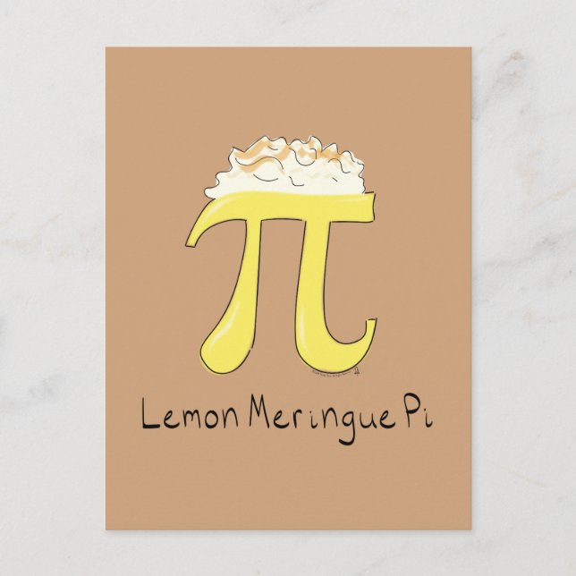 Postal Postcard del Día de la Matemática de Lemon Meringu (Anverso)