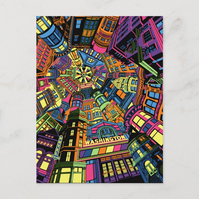 Postal Postcard del Distrito Histórico de Quincy Illinois (Anverso)