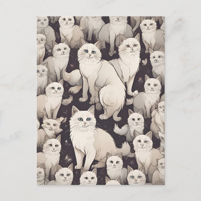 Postal Postcard del Fiesta del gato (Anverso)