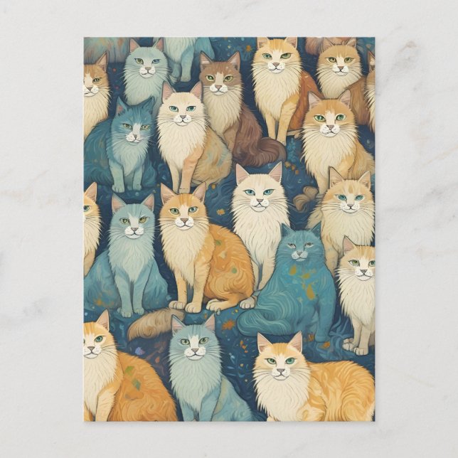 Postal Postcard del Fiesta del gato (Anverso)