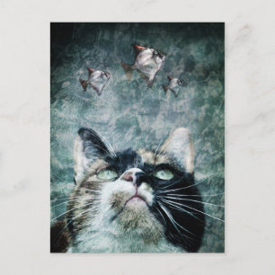 Postal Postcard del gato abisal