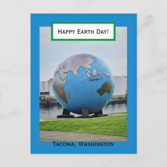 Postal Postcard del globo terrestre (Anverso)