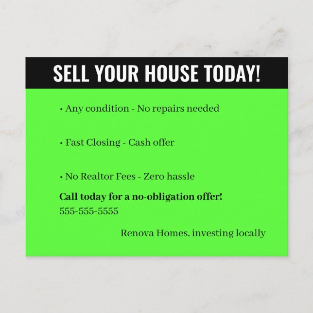 Postal Postcard del inversor (Anverso)