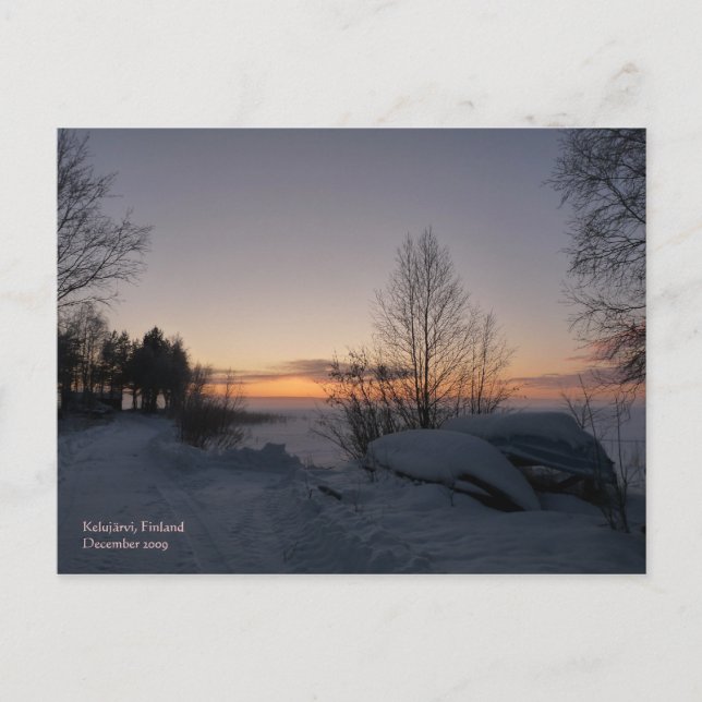 Postal Postcard del lago congelado (Anverso)
