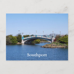 Postal Postcard del lago marino de Southport