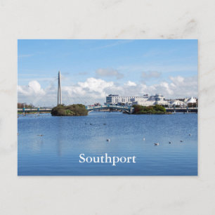Postal Postcard del lago marino de Southport