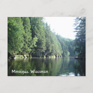 Postal Postcard del lago Minocqua Wisconsin