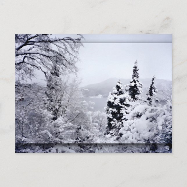 Postal Postcard del lago Nojiri (Anverso)