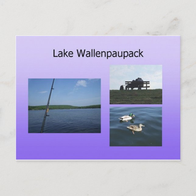 Postal Postcard del lago Wallenpaupack (Anverso)