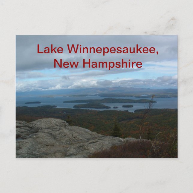 Postal Postcard del lago Winnepesaukee (Anverso)
