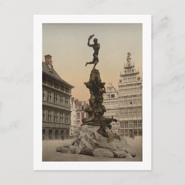Postal Postcard del Monumento Brabo (Anverso)