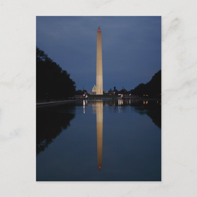 Postal Postcard del Monumento de Washington (Anverso)