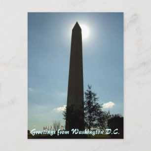 Postal Postcard del Monumento de Washington