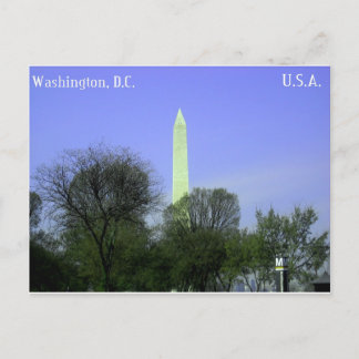 Postal Postcard del Monumento de Washington