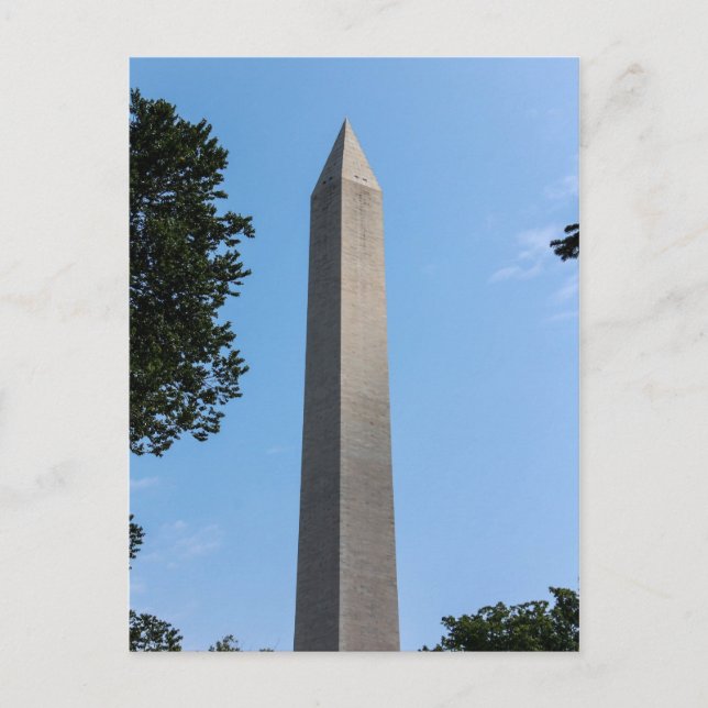 Postal Postcard del Monumento de Washington (Anverso)