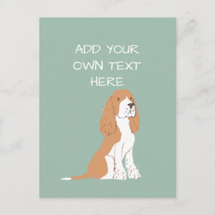 Postal Postcard del nombre del perro personalizado de Spr
