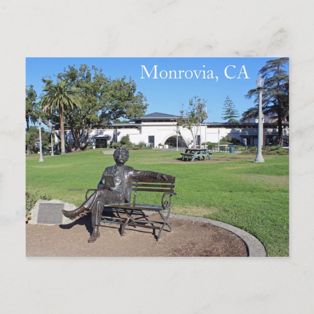 Postal ¡Postcard del Parque de la Biblioteca Monrovia! (Anverso)