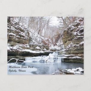 Postal Postcard del Parque Estatal Matthiessen Illinois
