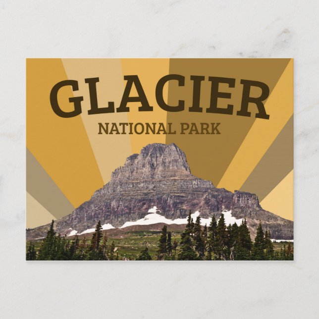 Postal Postcard del Parque Nacional del Glaciar (Anverso)