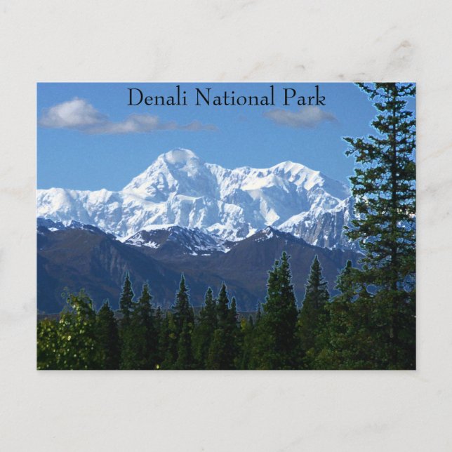 Postal PostCard del Parque Nacional Denali (Anverso)