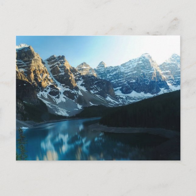 Postal Postcard del Parque Nacional Serene Lake Moraine B (Anverso)